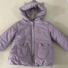 SIMPLE FREE 薄紫 中綿 猫耳ジャケット 80