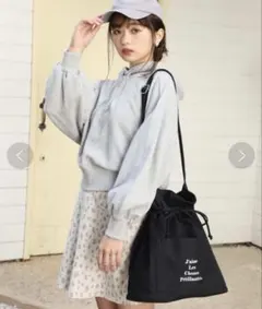 新品タグ付き★ナイスクラップ　ロゴ入り　キャンバス　巾着　ショルダーバッグ