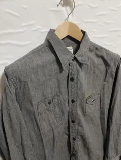 【美品】 フェローズ グレーブラックシャンブレーシャツ 40(L)のサムネイル