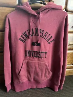 BACK NUMBER バーガンディ フード付き裏起毛パーカー M