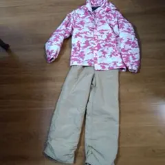 IGNIO ピンク迷彩 160 スノーボードウェアセット