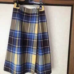 Yorkland タータンチェック ラップスカート 11ARのサムネイル