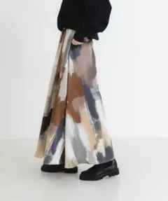 URBANRESEARCH カラーブロックペイントギャザースカート