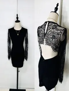 ブラックレースナイトドレス / Black dress
