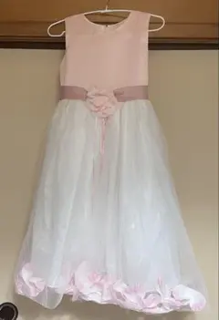 フォーマルドレス ピンクとホワイト 100cm〜