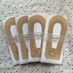 GUNZE Tuche フットカバー　ベージュ　4足セット　レディースソックスのサムネイル