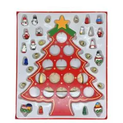 クリスマスツリー 卓上 木製 小型 コンパクト テーブル オーナメント付き