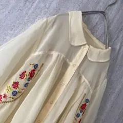 美品 半袖 シャツ ブラウス ピンク 点と線模様製作所 cholon - メルカリ