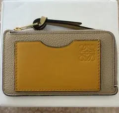 LOEWE カードホルダー　パールグレー／ライトペールグリーン LOEWE】コインカードホルダー パールグレー/ライトペールグリーン