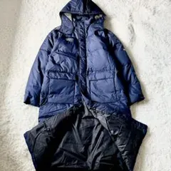 【未使用級】UMBRO アンブロ ダウン ロング　ベンチコート Ｏサイズ　濃紺