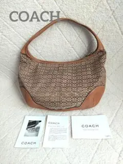 COACH ミニシグネチャー ホーボーバッグ 6351 ワンショルダー - メルカリ