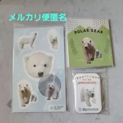ズーラシア　ホッキョクグマ　ライ　イッちゃん　　 ゴーゴ　ステッカー　マグネットのサムネイル