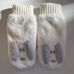 USJ　身につけグッズ　手袋　スヌーピー　（白/グレー）