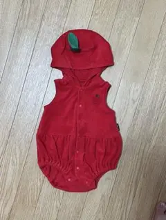 COMME CA ISM 赤いリンゴロンパース