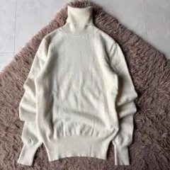 ラルフローレン カシミヤ100% タートルネックニット オフホワイト M