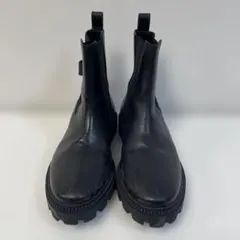 ZARA ブラック サイドゴアブーツ レザー