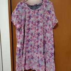 Sevradical セブラジカル 2WAY 花柄 チュニックワンピース 4L
