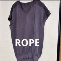 ROPE （ロペ）Vネック ラメ入りプルオーバー　サマーニット　トップス38のサムネイル