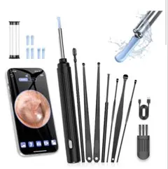 【最終値下げ‼️】耳掃除カメラ 耳かき カメラ付き 800万画質 ブラック