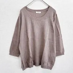 【美品】 Samansa Mos2 サマンサモスモス 七分袖 ニットプルオーバー