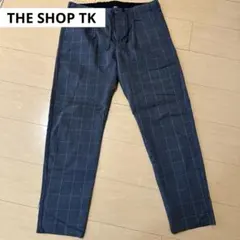 THE SHOP TKグレー チェック柄 スラックスのサムネイル