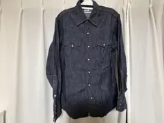 EDWIN ダークデニム ウエスタンシャツ Lサイズ