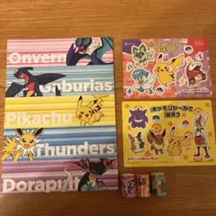 ポケモングッズ　シール、ノート、消しゴム