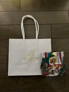 GODIVA クリスマス空箱とショッパー