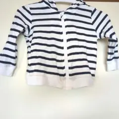 ボーダー薄手パーカー　90cm