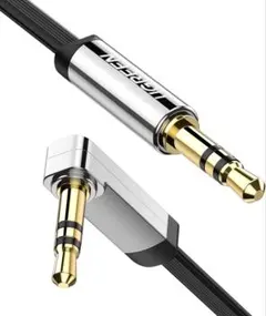 UGREEN オーディオケーブル 片側L字 3.5mm 3極 1m