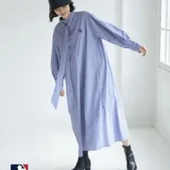 美品★ロペピクニック MLB公式ドジャースコラボ リボンタイシャツワンピース