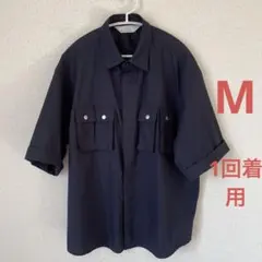 GU ユーティリティシャツ(5分袖) by rokh ネイビー 半袖