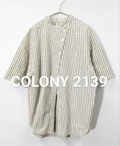 COLONY 2139✨️ストライプフロントアシメ半袖シャツ