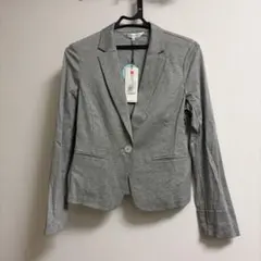 【未使用タグ付】組曲 グレー ジャケット M 春夏 洗える 軽量 通勤 オフィス