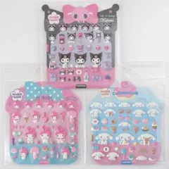 韓国限定 サンリオ マシュマロシール 3点 クロミ マイメロディー シナモロール