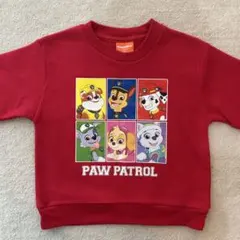 パウパトロール 裏起毛　トレーナー 110 レッド　パウパト