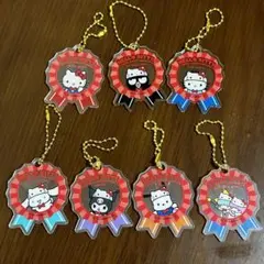 サンリオ リボン　ロゼット　キーホルダー　キティ　キキララ　シナモン　クロミ