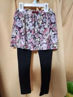 anyFAM 花柄スカート付きレギンス 120