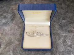 本真珠　あこや真珠　ブローチ　マット加工　silver