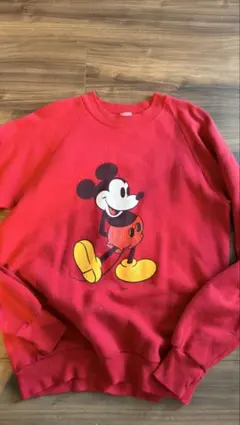ミッキーマウス プリント スウェット　Disney 古着　ヴィンテージ