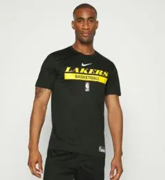 【極美品】NIKE NBA レイカーズ 練習着 半袖 Tシャツ バスケ 黒 M