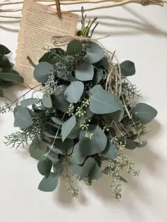 SOLDOUTアナベル紫陽花と天然色ユーカリのオーナメント ドライフラワー