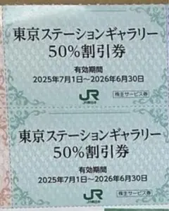 東京ステーションギャラリー 50%割引券　２枚セット