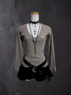 フェアリーグランジ y2k ダークコア 平成ギャル バッグ十字架 カットソー