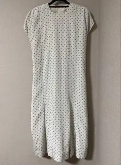 ドット柄　ワンピース　ヴィンテージ　9号　M