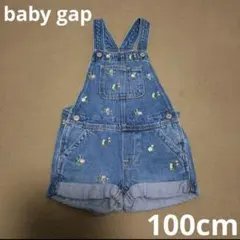 baby gap 100cm デニム オーバーオール サロペット 花柄
