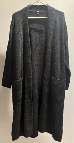 UNIQLO【美品】スフレヤーンベルテッドロングニットコート