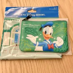 ディズニーリゾート　パークチケット風　ポーチ　ドナルドダック