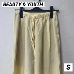 BEAUTY&YOUTH セルロースナイロン タックイージーパンツ S