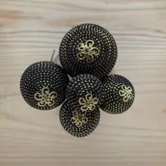 【普通郵便】和玉の髪飾り　巻玉　Black　玉かんざし　お祭り　結婚式　　七五三